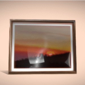 Sun Painting On Wall View In Augmented Reality & 3D